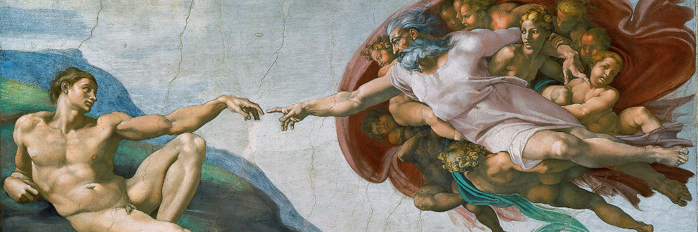 Michelangelos Fresko 'Die Erschaffung Adams'